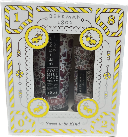 Beekman 1802 Honeyed Grapefruit  Hand & Lip Hydration Kit