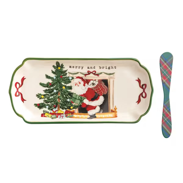 MUD PIE MERRY AND BRIGHT EVERYTHING TRAY SET