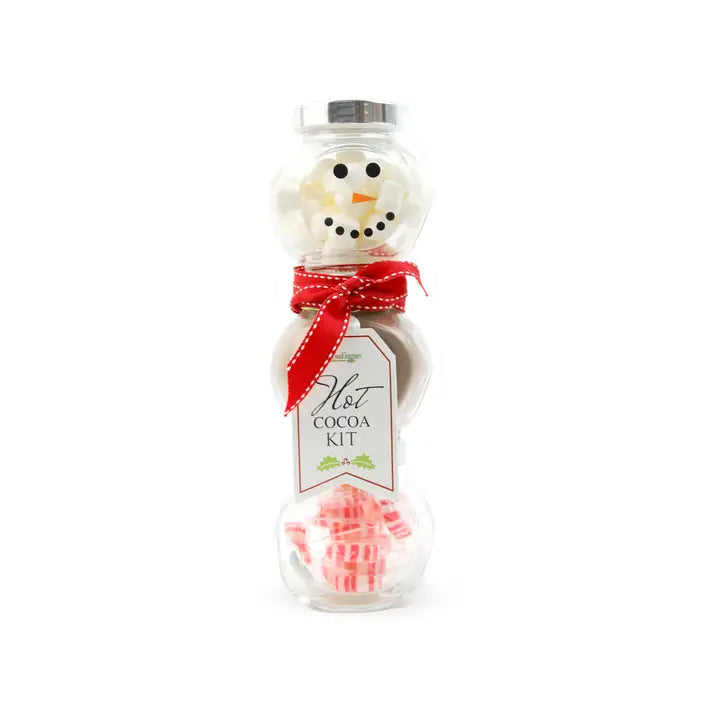3 Stack Glass Jar - Snowman Cocoa Set