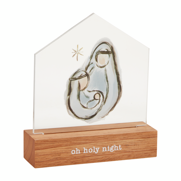 MUD PIE HOLY FAMILY LIGHT-UP PLAQUE