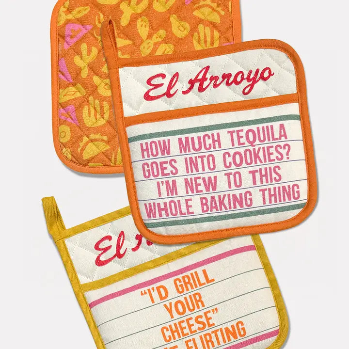 El Arroyo Marquee Pot Holders (Set of 2) - Baking Thing