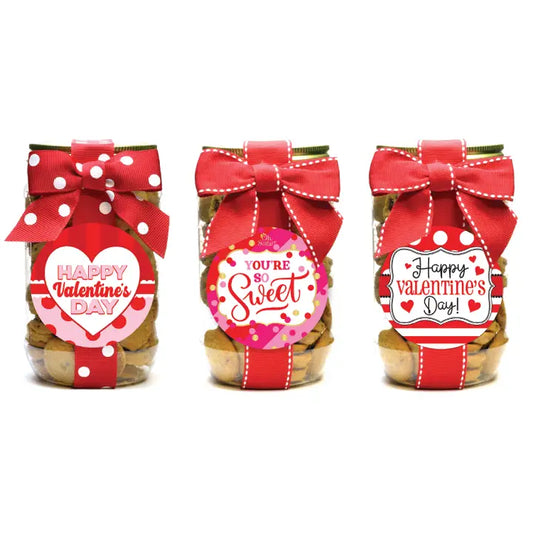 Oh, Sugar! Chocolate Chip Cookie Pint Jars - Valentine