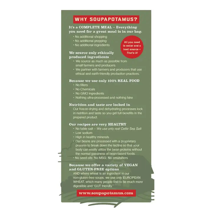 Soupapotamus Creamy Wild Rice Shelf-Stable Dry Soup