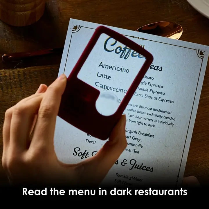 if USA Light Up Menu Magnifier-Wine