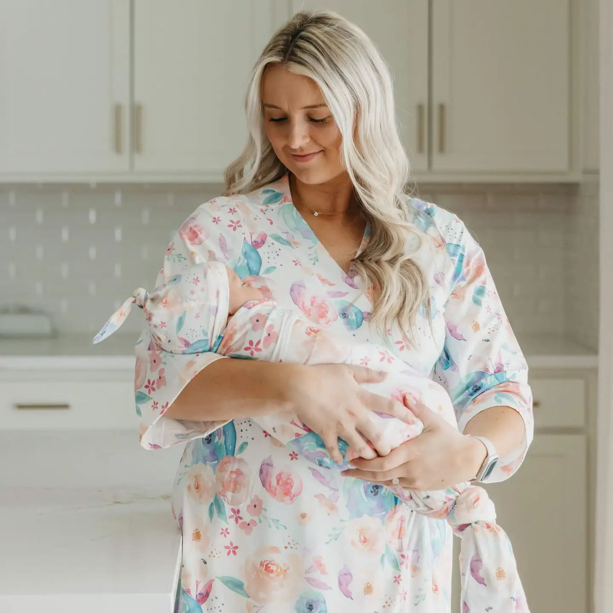 Copper Pearl Knit Swaddle Blanket - Bloom