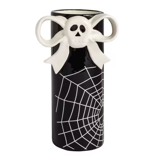 MUD PIE SKULL BOW STEM VASE