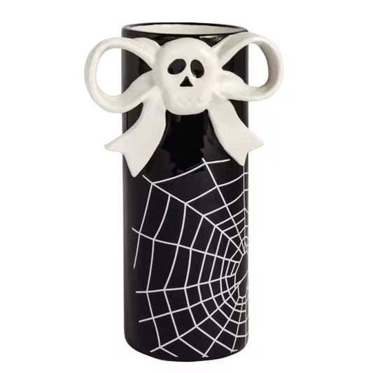 MUD PIE SKULL BOW STEM VASE