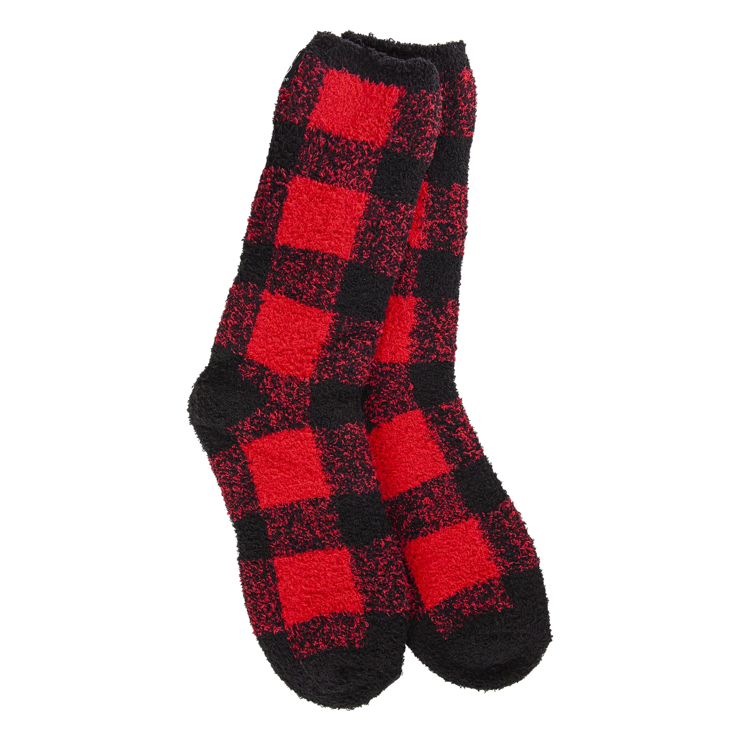 World's Softest Socks Holiday Christmas Cozy Crew-Buffalo Plaid