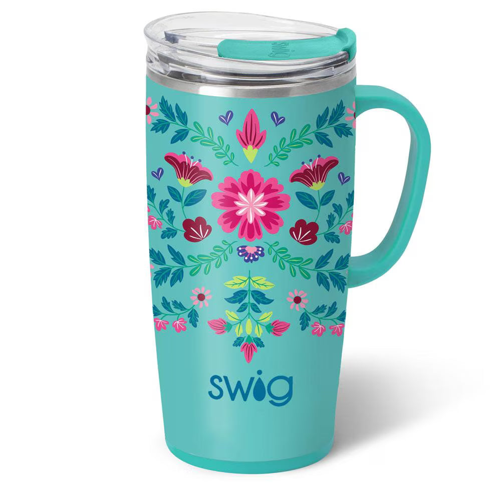 Swig Life Flora Azul Travel Mug 22oz