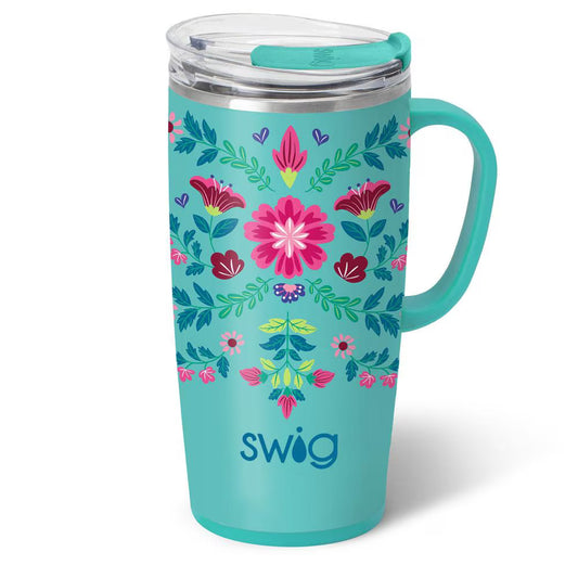 Swig Life Flora Azul Travel Mug 22oz