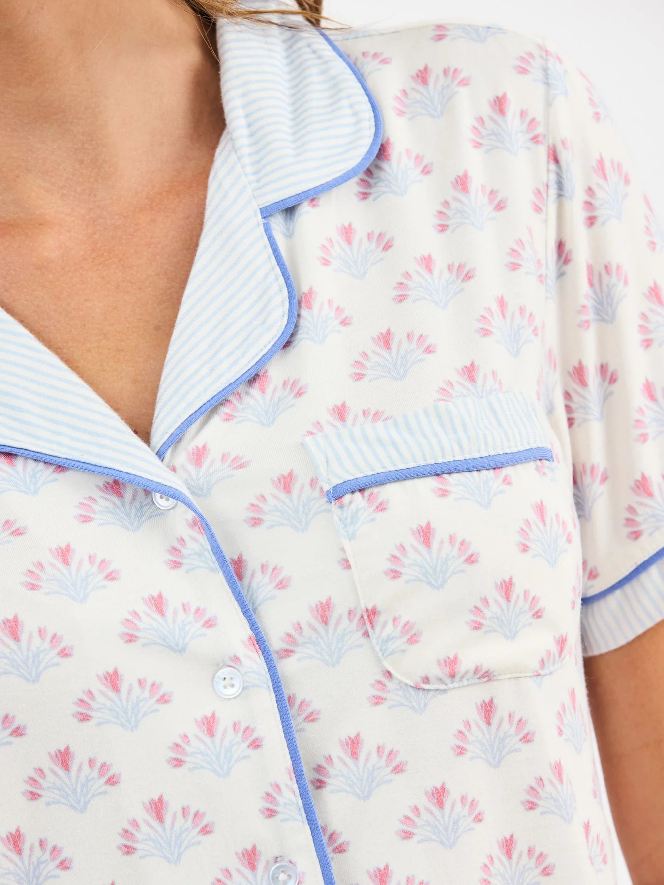 Mary Square Women's Charlotte Shorts Set | Belle Blooms White