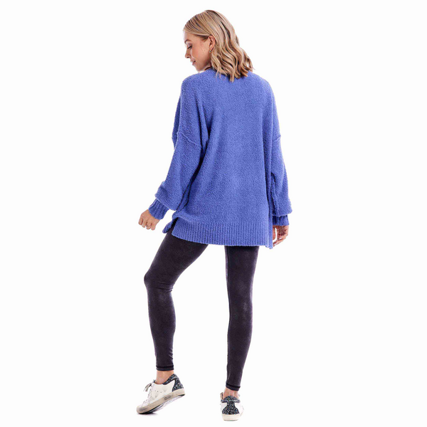 MUD PIE ROME CHENILLE SWEATER-BLUE