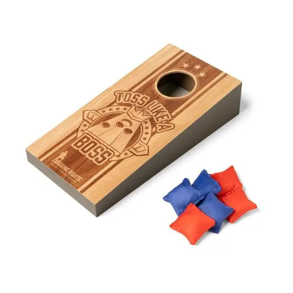 Modern Monkey Bagging Rights Wooden Tabletop Cornhole