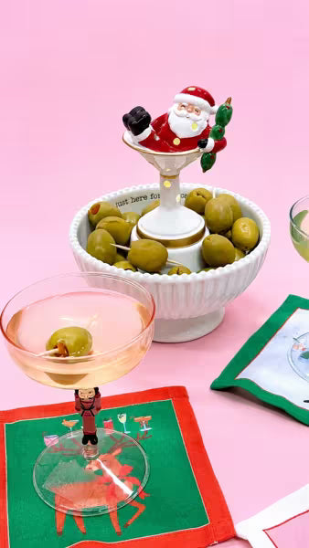 MUD PIE SANTA MARTINI LIGHT-UP SITTER