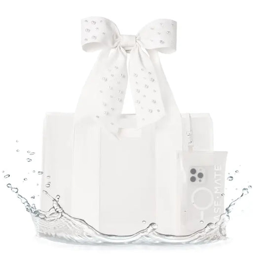 Case-Mate Ivory Pearl Bow Jelly Tote Bag