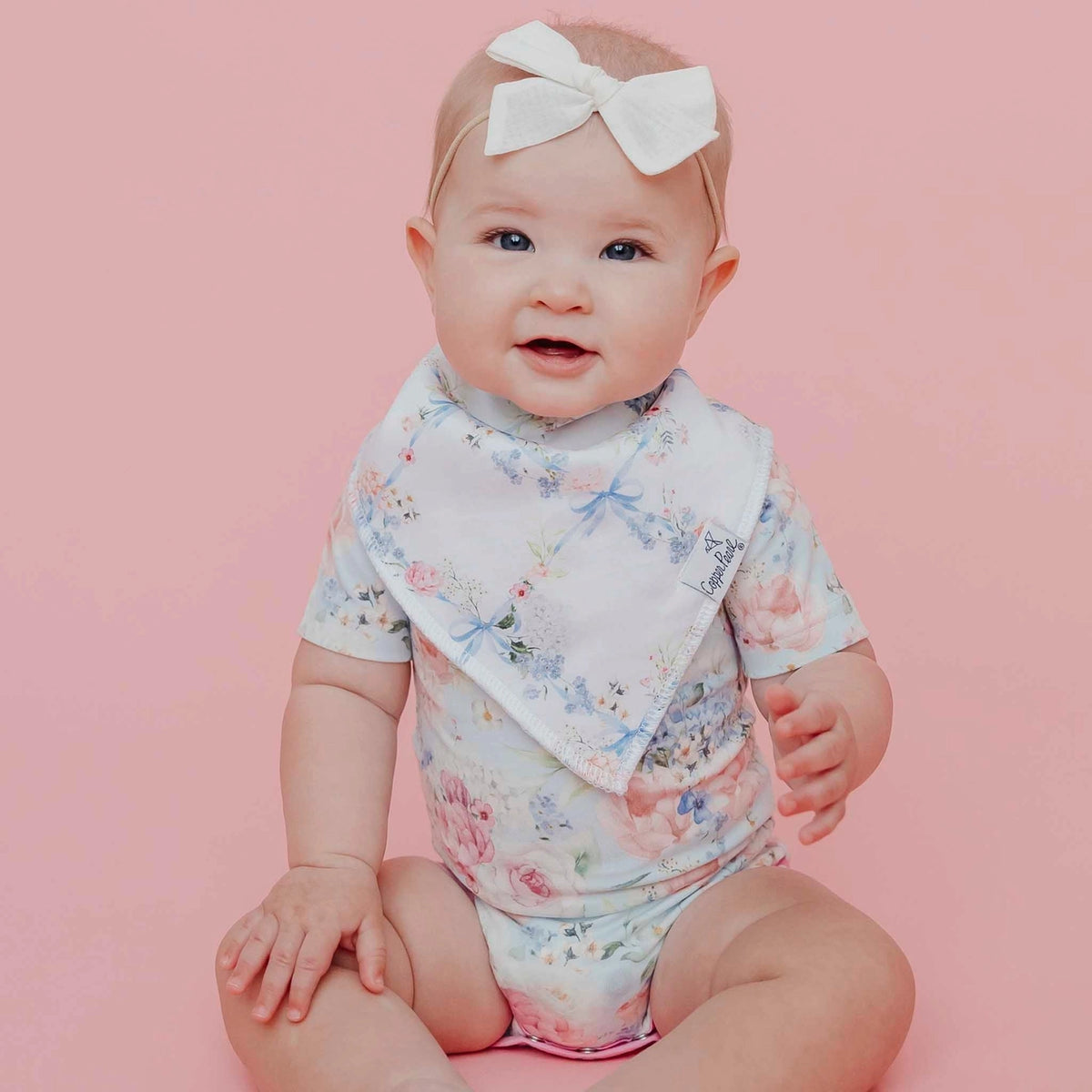 Copper Pearl 4 Pack Baby Bandana Bibs - Genevieve