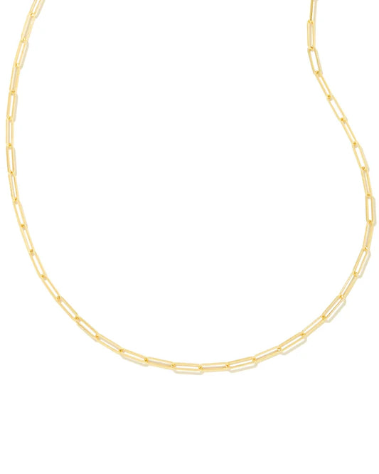 Kendra Scott Courtney Paperclip Necklace in Gold