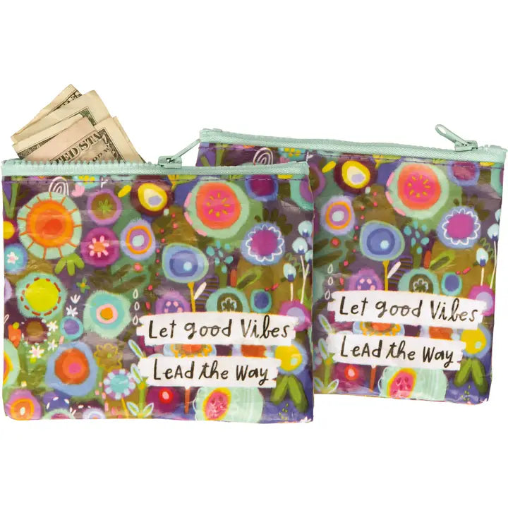 Primitives by Kathy Let Good Vibes Lead the Way Zipper Wallet
