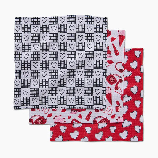 Geometry Classic Loving Dishcloth Set