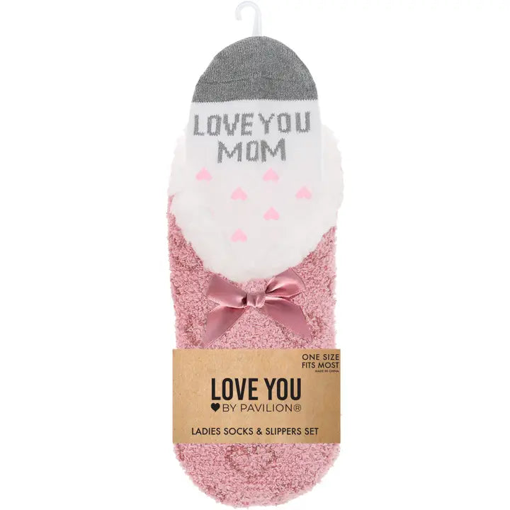 Pavilion Love You Mom - Slipper Sock Gift Set