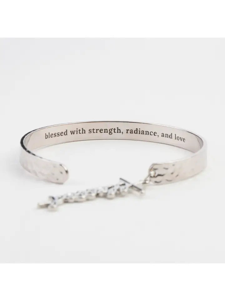 Howards Inc Inspirational Nina Blessed Charm Cuff Bracelet