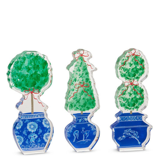 RAZ Imports 7" Holiday Topiary Acrylic Cut Out