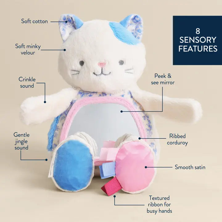 Itzy Bitzy Mirror™ Sensory Tummy Time Mirror - Kitty