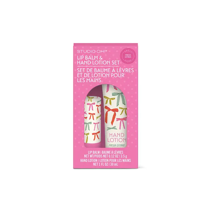 Studio Oh! Put A Bow On It Lip Balm & Hand Lotion Set