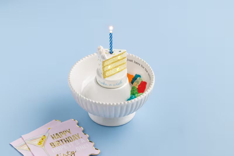 MUD PIE CAKE CANDLE HOLDER LIGHT-UP SITTER