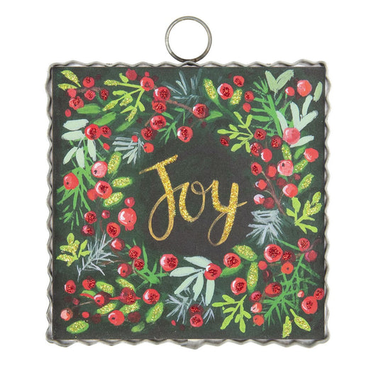 The Round Top Collection Mini "Joy" Wreath Print