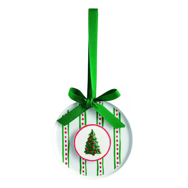 MUD PIE CHRISTMAS TREE ACRYLIC DISC ORNAMENT