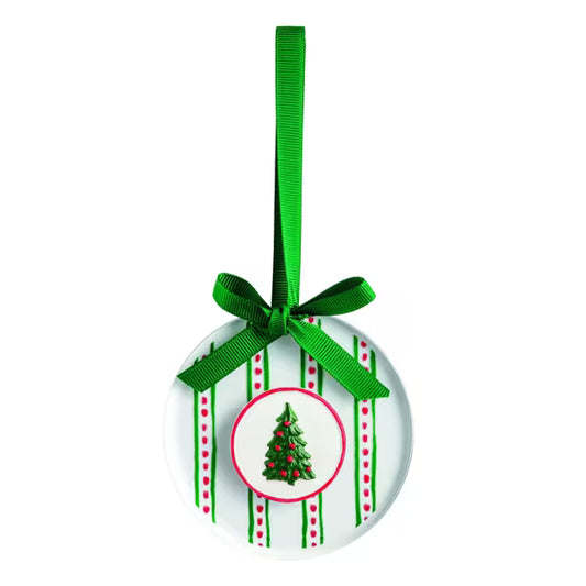 MUD PIE CHRISTMAS TREE ACRYLIC DISC ORNAMENT