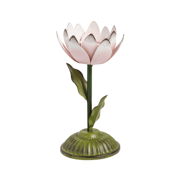 MUD PIE SMALL METAL FLOWER TAPER HOLDER