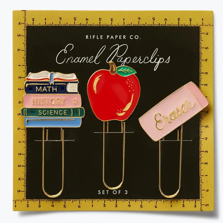 Rifle Paper Co. Schoolhouse Enamel Paper Clip Set