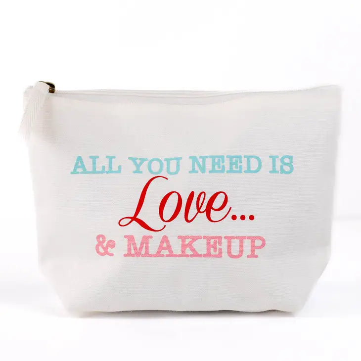 The Royal Standard Love & Makeup Cosmetic Bag White/Multi 10.25x6.75x3