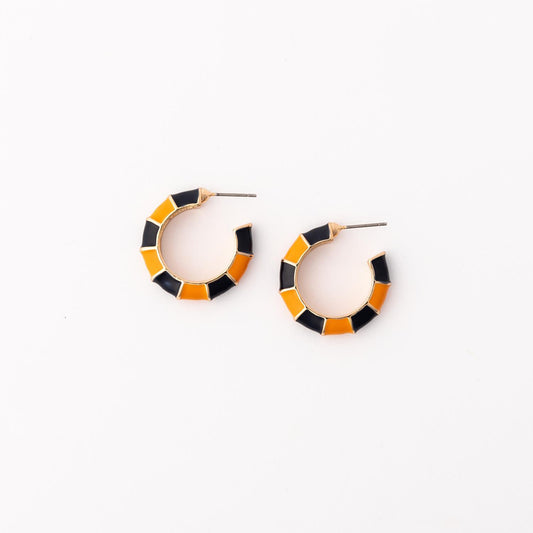 Michelle Mcdowell  Earrings Ashlynn Navy & Orange S