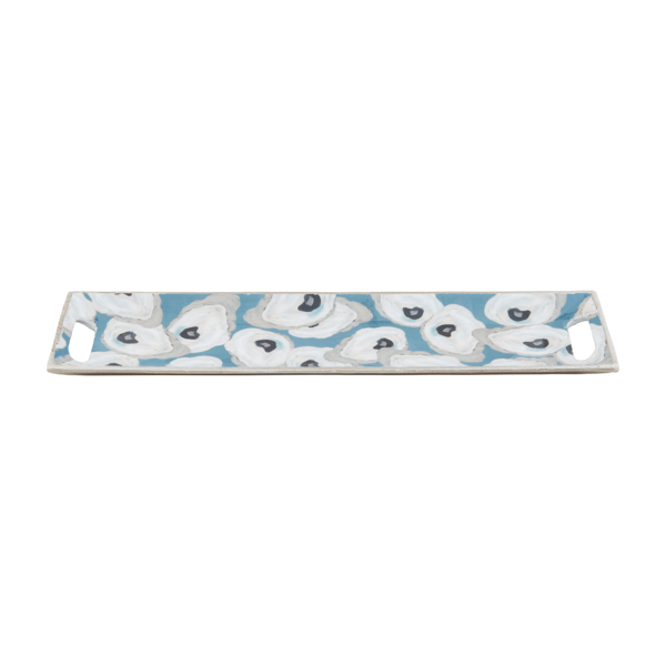 MUD PIE METAL ENAMEL OYSTER TRAY