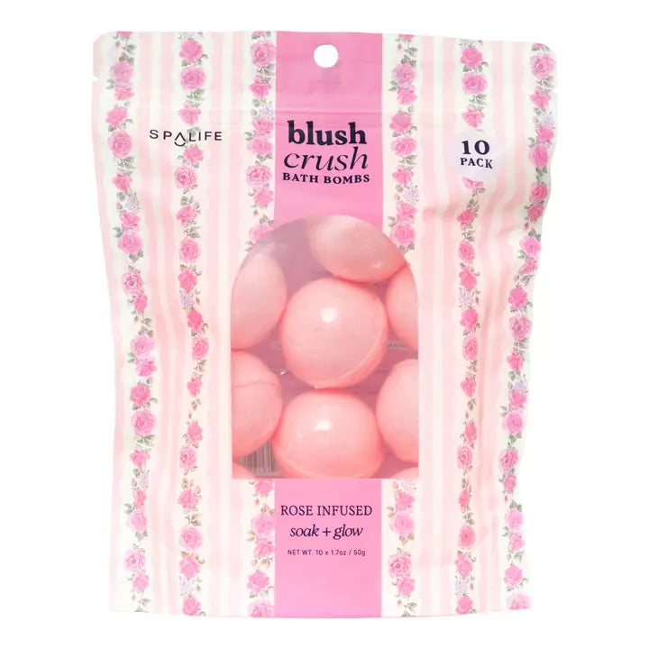 My Spa Life Blush Crush Bath Bombs Set – 10 Pack