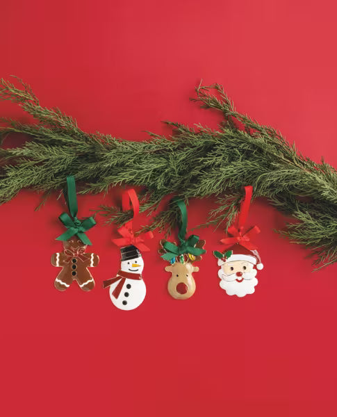 MUD PIE SANTA ENAMEL ORNAMENT