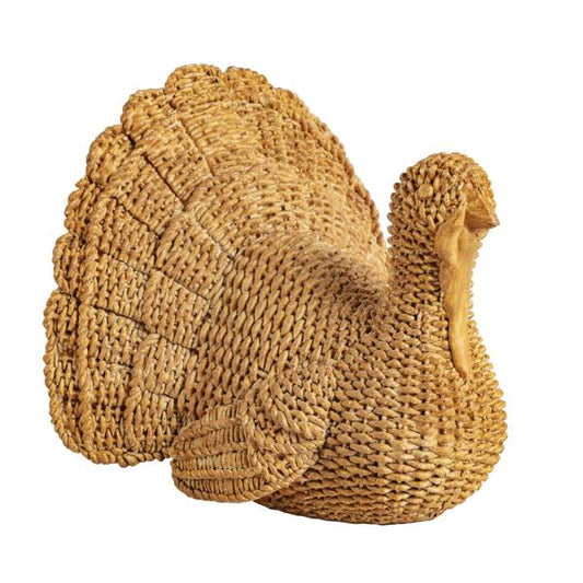 MUD PIE WICKER RESIN TURKEY SITTER