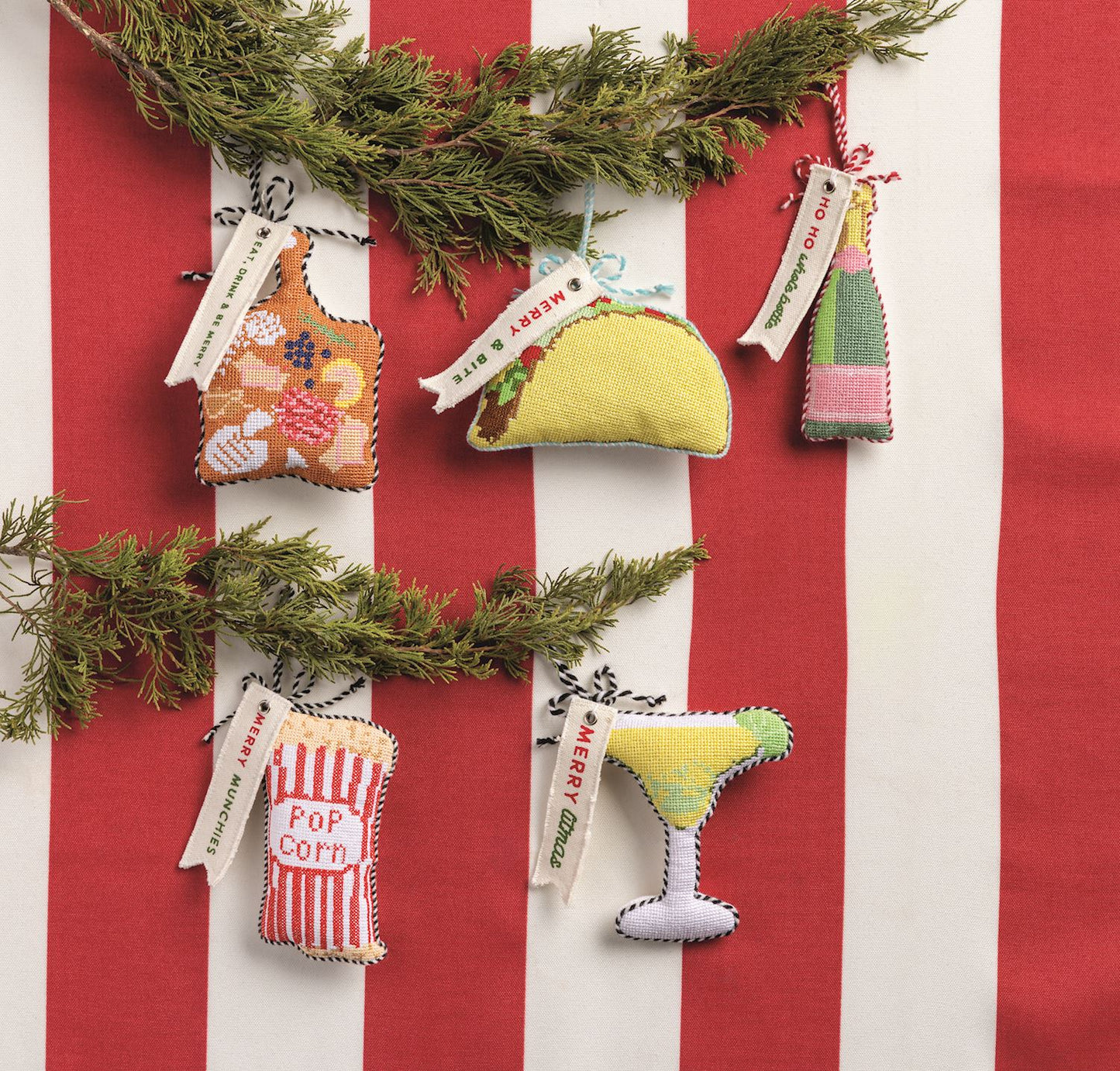 MUD PIE NEEDLEPOINT ORNAMENTS