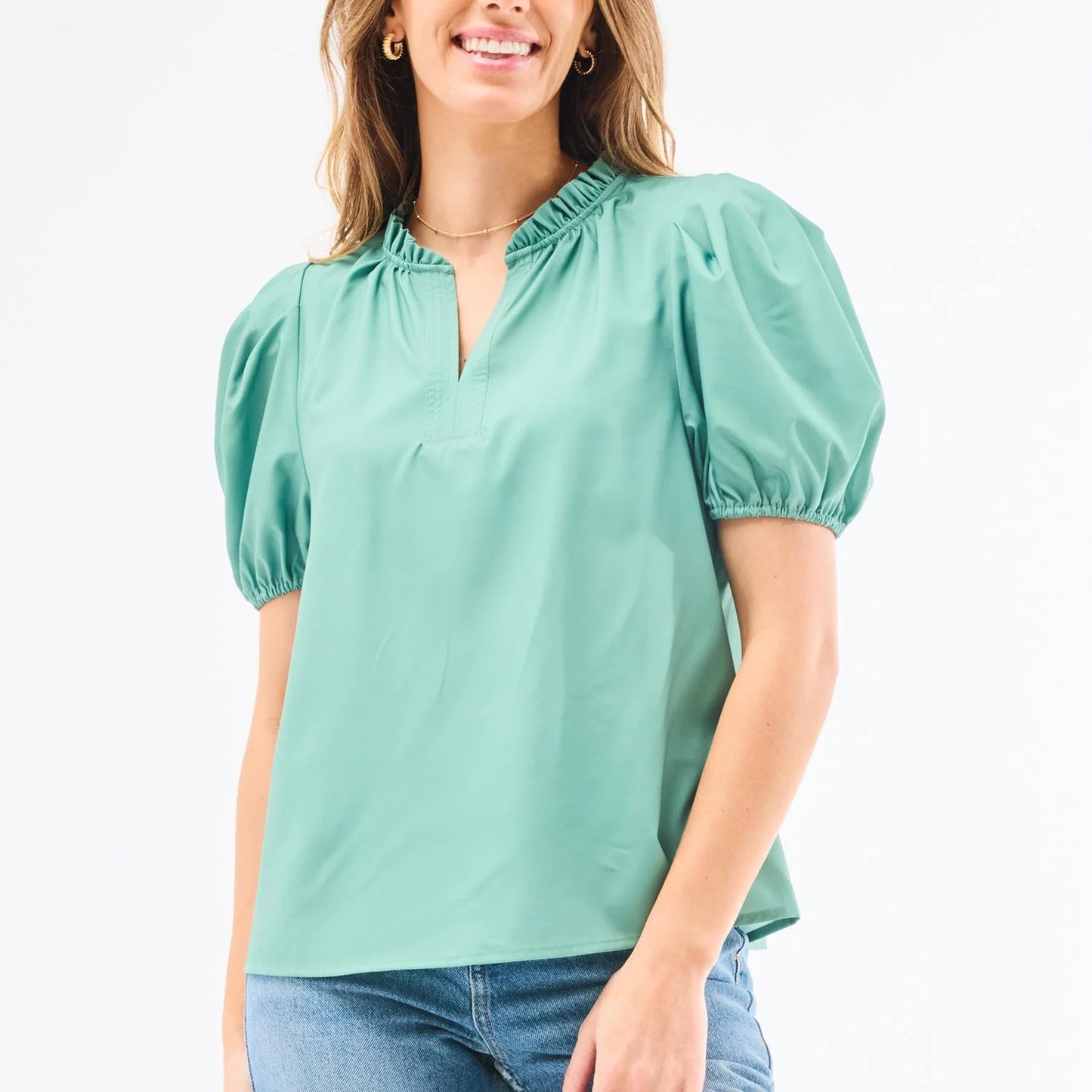 MARY SQUARE  Lainey Top-Basil
