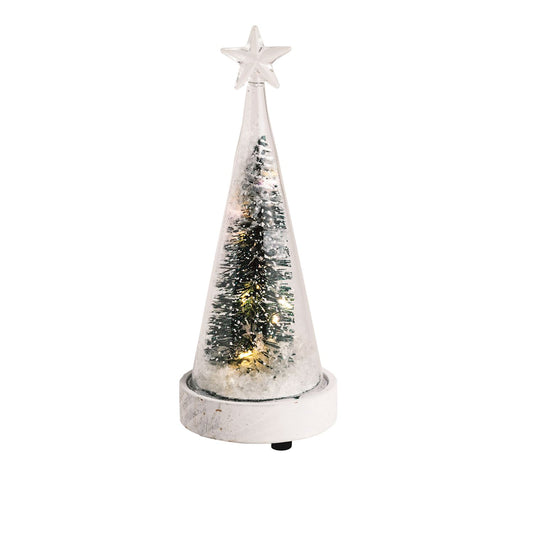 Mud Pie Green Tree Light-Up Tree Scene Sitter