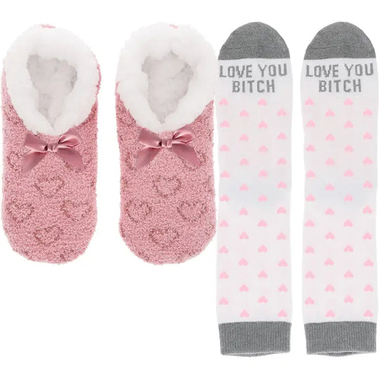 Pavilion Love You Bitch - Slipper Sock Gift Set