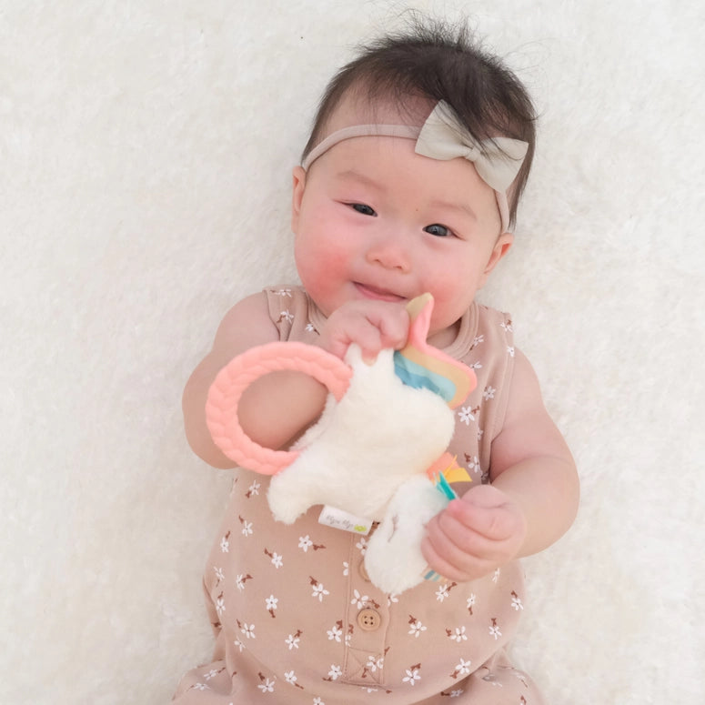 Itzy Ritzy Rattle Pal™ Plush Rattle Pal with Teether-Unicorn