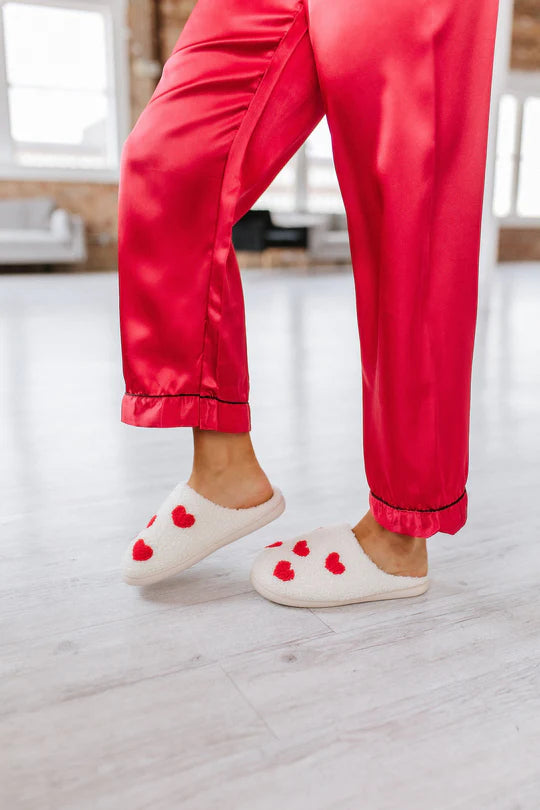 Liam & Company Valentines Day Heart Slippers