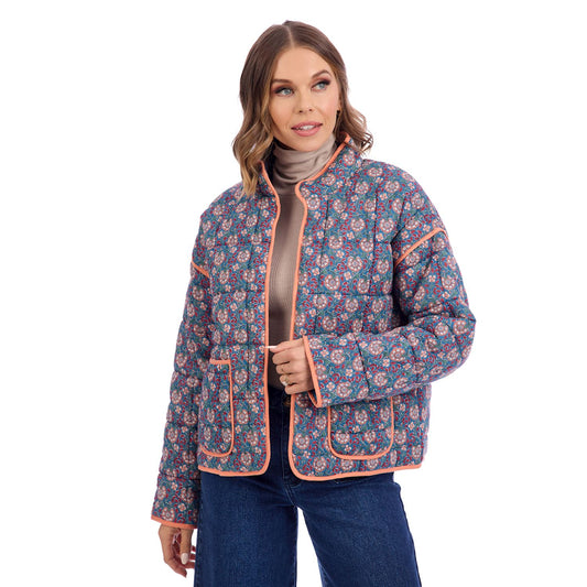 MUD PIE CHER BLOCK PRINT JACKET BL