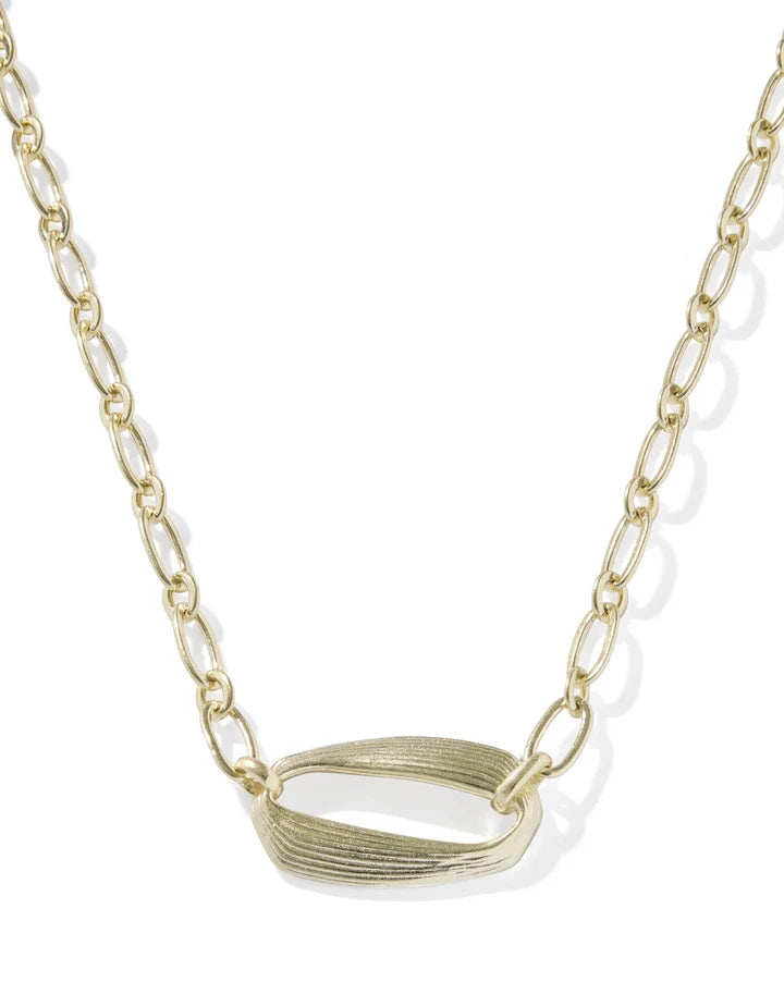 KENDRA SCOTT KIRA SHORT PENDANT NECKLACE GOLD