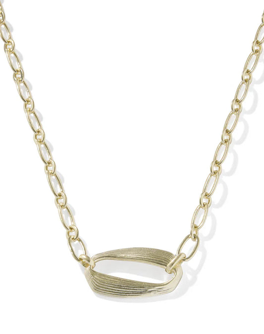 KENDRA SCOTT KIRA SHORT PENDANT NECKLACE GOLD