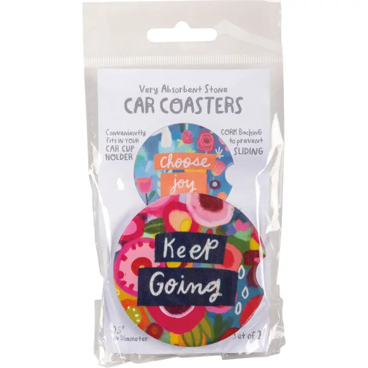 Primitives by Kathy Keep Going Car Coasters